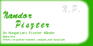 nandor piszter business card